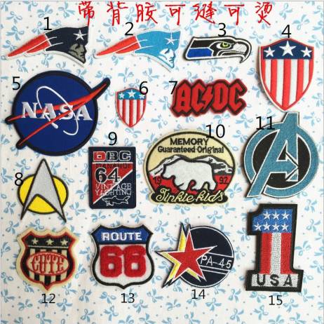 2015 Nov New Jeans Patch Decals Iron-on clothing Popular British Rembrandt Quality Badges Circular Shield Repair Subsidies