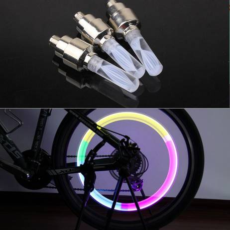 1pcs bike lights mtb mountain road bike bicycle lights LEDS Tyre Tire Valve Caps Wheel spokes LED Light auto lamp lamps BL0133