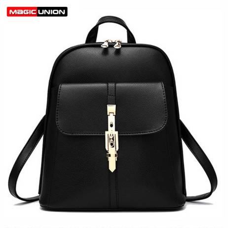 2016 Fashion Women Backpacks Women's PU Leather Backpacks Girl School Bag High Quality Ladies Bags Designer Women Backpack