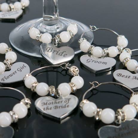 Luxurious Wedding Table Decorations Champagne Wine Glass Charms Favours DIY Cup Centerpieces Decor Party Events Supplies