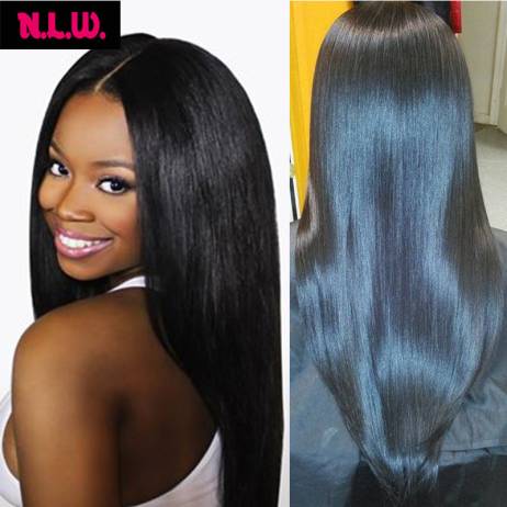 2016 New Soft 8A Brazilian virgin human hair silk straight front lace wigs/glueless full lace wigs for black women