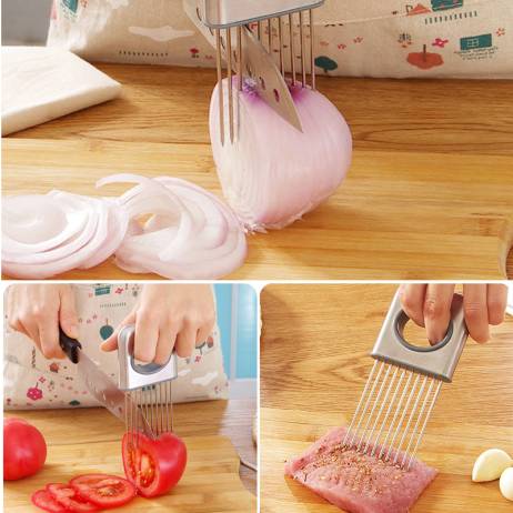 Best Onion Tomato holder Slicer Meat Tenderizer Stainless Steel Kitchen Vegetable Tool Gadgets Cooking Tool kitchen accessories
