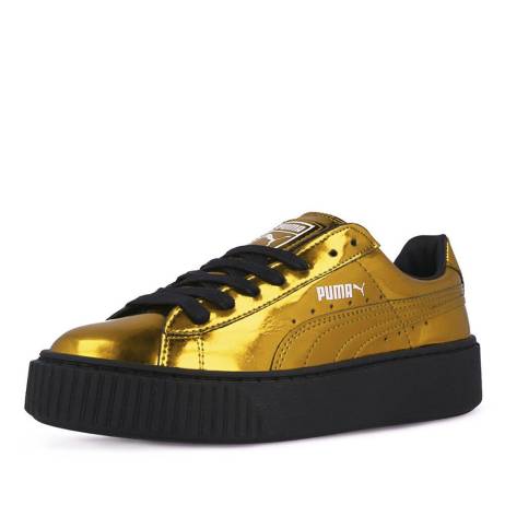 Puma Basket Platform Sneaker Goud Maat 36