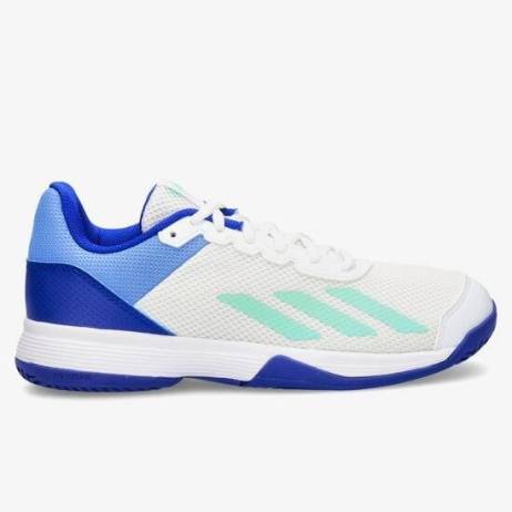 Adidas Courtflash Tennisschoenen Wit Blauw Kinderen