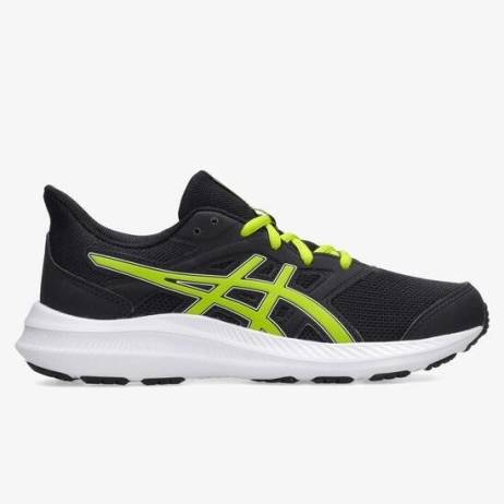 Asics Jolt 4 Hardloopschoenen Zwart Groen Kinderen