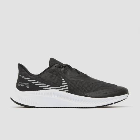 Nike quest 3 shield hardloopschoenen zwart/grijs heren