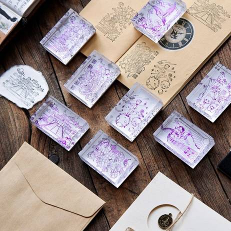 Gift Drawer flower stamps clear acrylic p...