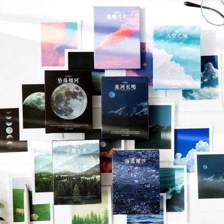 Journamm 30pcs Ins Style Lomo Card Moon O...