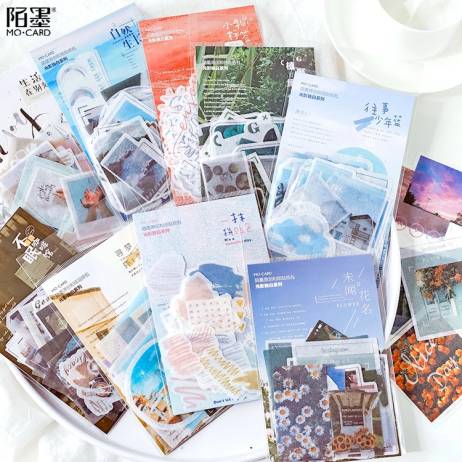 40 Pcs/pack Light And Shadow Diary Sticke...
