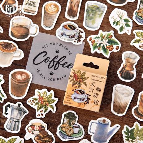 46 pcs/lot Rooftop Coffee Paper Small Dia...