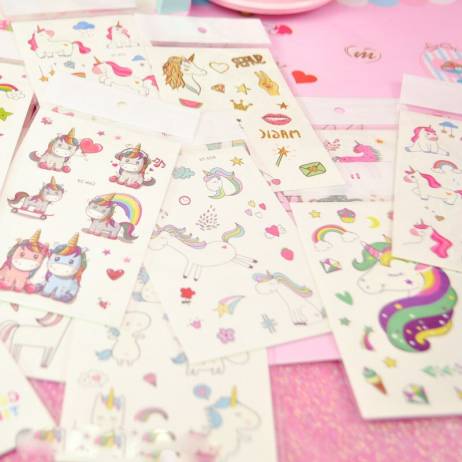 3 Sheet Unicorn Decorative Cartoon Sticke...