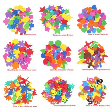 Color Sponge Self-Adhesive Stickers Kinde...