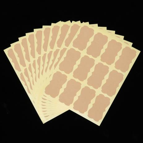 60pcs Self-Adhesive DIY Blank Kraft Label...