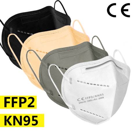 5-200 piece ffp2 face mask KN95 facial masks 5 Layers filter mask Protective maske anti dust mask mouth mascarillas black white