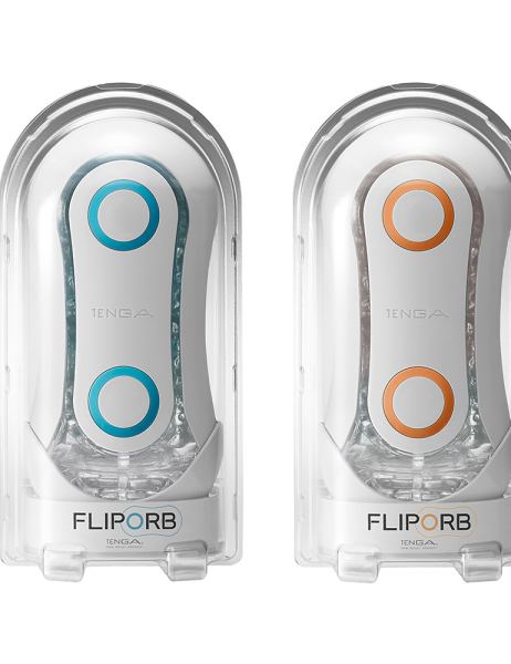Tenga Flip Orb Blue Rush And Orange Crash Blue Rush 