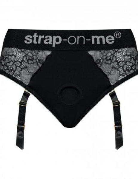 Diva Luxe Kanten Strap On Harnas Met Jarretels