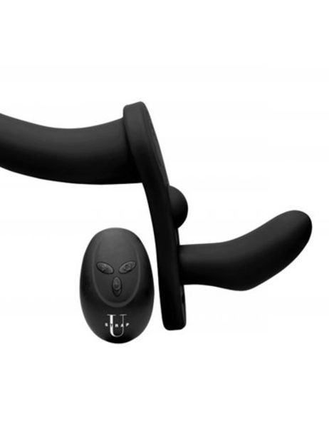 Double Take Dubbele Vibrerende Strap On Zwart