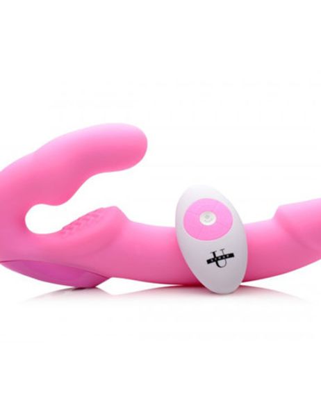 Urge Strapless Strap On Vibrator Roze