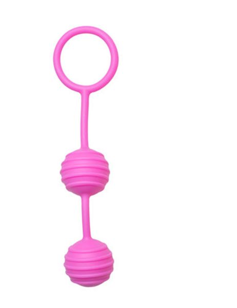 Vaginale Balletjes Horizontale Ribbels Roze