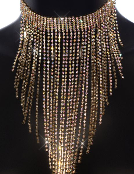 Cosmoda Collection Sexy grote halsketting met rhinestones goud