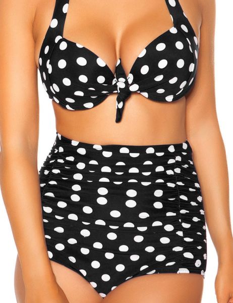 cosmoda-collection-sexy-pushup-bikini-polka-stippen-met-hoge-taille-broek-zwart(4195)