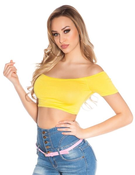 -sexy-korte-mouw-crop-top-geel(2095)