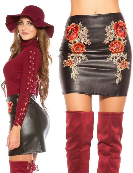 -sexy-leder-look-mini-rokje-met-borduurwerk-zwart(3795)
