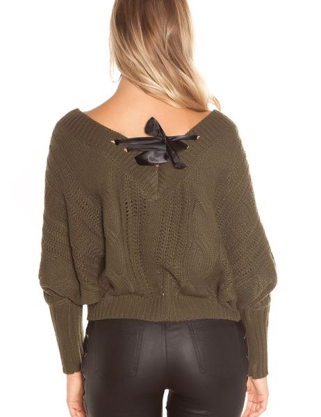-sexy-xl-v-hals-gebreide-sweater-trui-met-veter-khaki(3095)