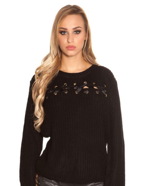 -trendy-grof-gebreide-trui-met-veter-zwart(3495)