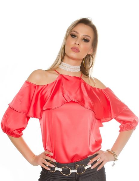 cosmoda-collection-sexy-blote-schouder-shirt-met-volant-satijn-look-koraal-kleurig-ai0000mc-4519-2(1295)