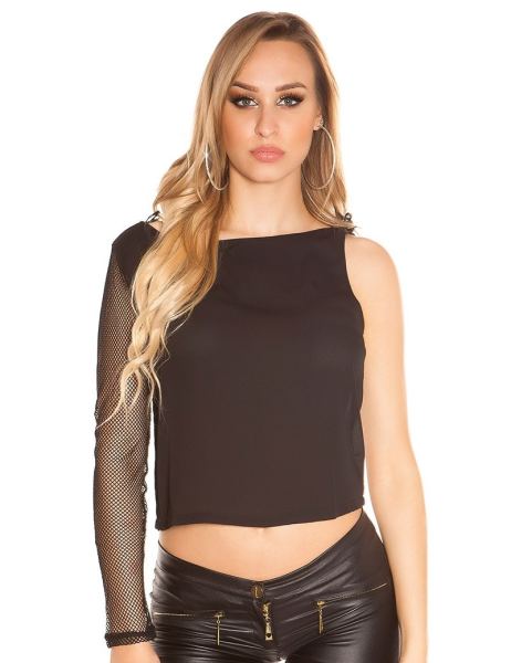 cosmoda-collection-sexy-een-arm-shirt-met-net-mouwen-zwart-ai0000lc-1010-1(995)