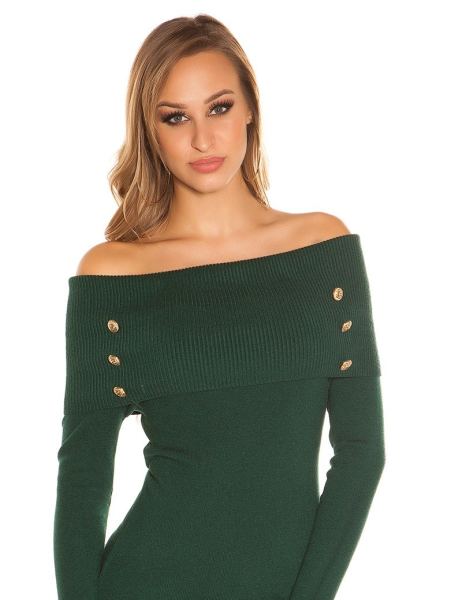cosmoda-collection-sexy-gebreide-jurk-carmen-decoratieve-knopen-groen-ai0000k5801-4(3995)