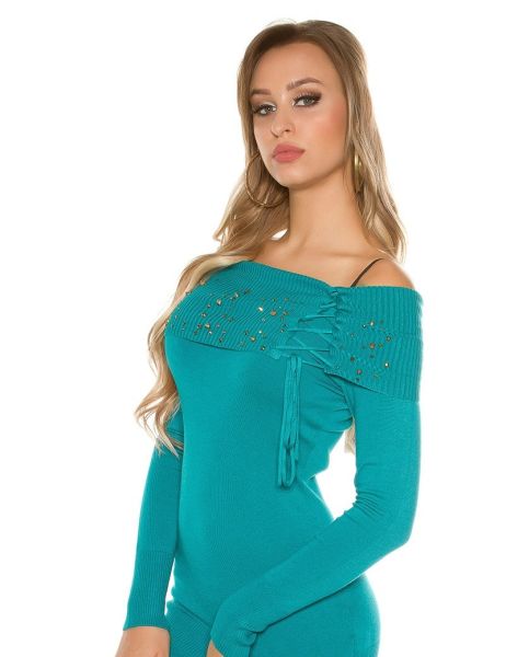 cosmoda-collection-sexy-gebreide-mini-jurkje-met-studs-saffierblauw(3395)