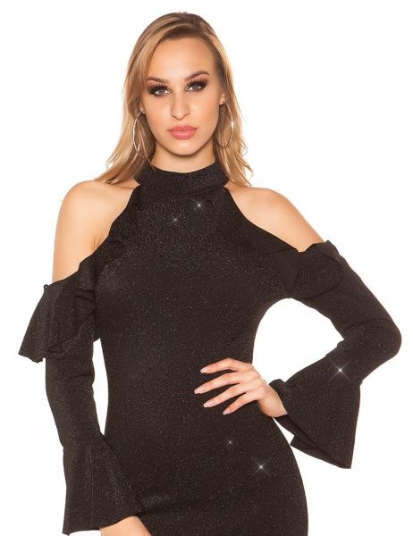 cosmoda-collection-sexy-glitter-feest-uitgaans-col-jurk-zwart-ai0000k1774-1(4195)