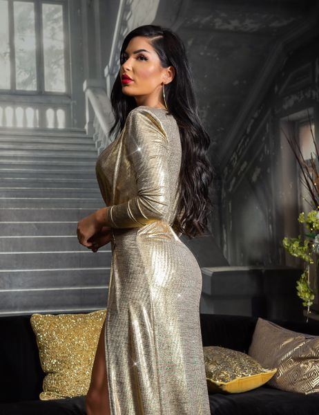 cosmoda-collection-sexy-golden-girl-rode-loper-jurk-goud(6395)