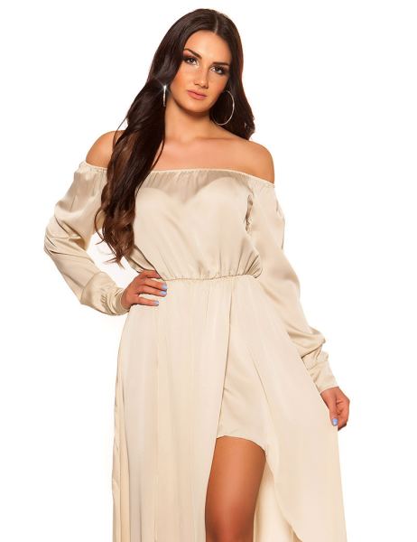 cosmoda-collection-sexy-hoog-laag-off-shoulder-jurk-in-satijn-look-beige-ai0000k10414-1(3995)
