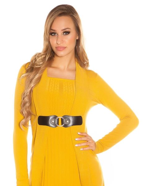 cosmoda-collection-sexy-lange-trui-2in1-look-met-gesp-mosterdgeel-ai0000pu2817-5(4195)