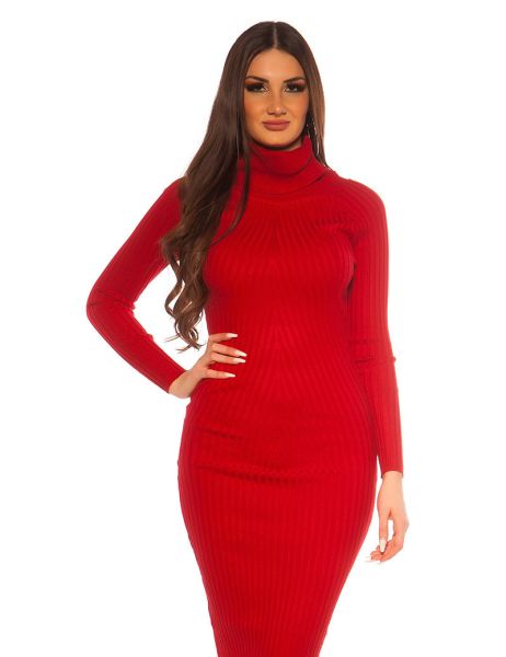 cosmoda-collection-sexy-langmouw-col-gebreide-jurk-bordeaux(4195)