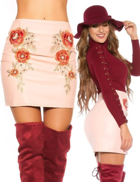 cosmoda-collection-sexy-leder-look-mini-rokje-met-borduurwerk-roze-ai0000lm20190-2(3495)