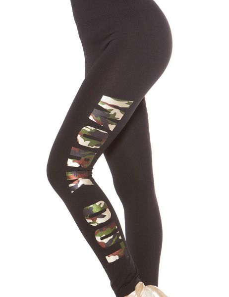 Cosmoda Collection Sexy leggings met print work out leger-kleurig