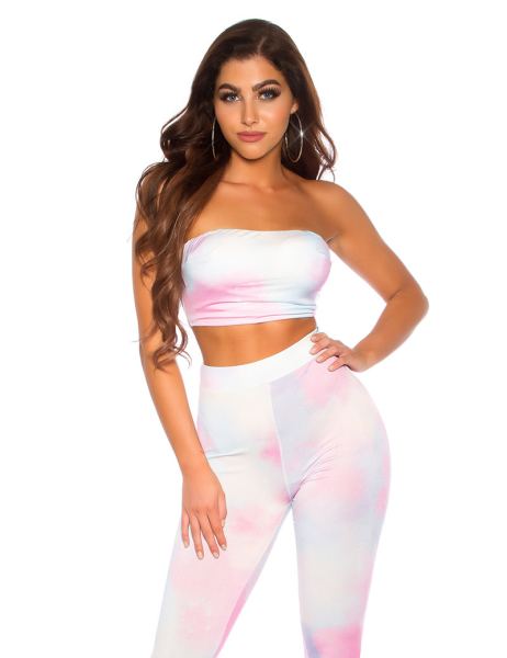 Cosmoda Collection Sexy matching-set met watercolor print roze