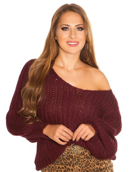 cosmoda-collection-sexy-oversized-grof-gebreide-sweater-trui-bordeaux-ai0000pu1815-3(3495)