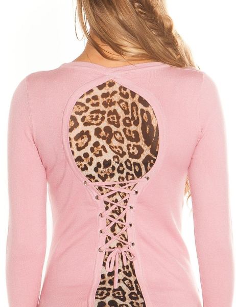 cosmoda-collection-sexy-sweater-trui-met-luipaard-patroon-en-veter-antiekroze-ai0000ko-303-n-1(2895)