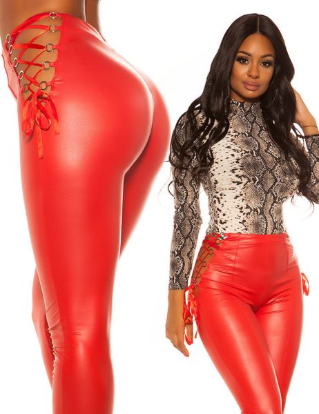 cosmoda-collection-sexy-wetlook-leggings-met-veter-rood(4195)