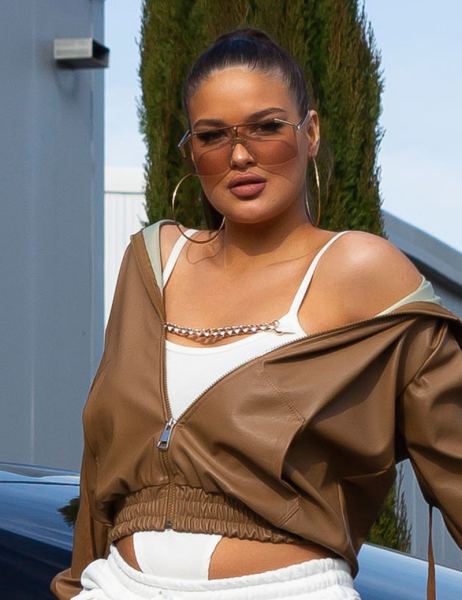 Cosmoda Collection Super trendy faux leder jas met ritssluiting bruin