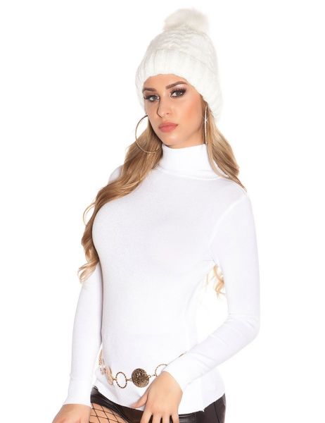 Cosmoda Collection Trendy basic col pullover wit