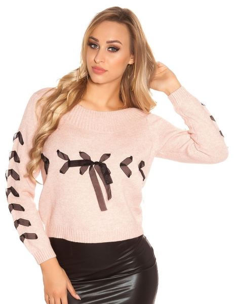 cosmoda-collection-trendy-gebreide-sweater-trui-met-veter-antiekroze-ai0000in-7054-1(2895)