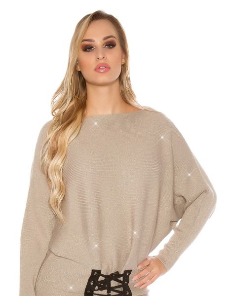 cosmoda-collection-trendy-glitter-vleermuis-trui-met-veter-cappuccino-ai0000isf9031-4(3095)