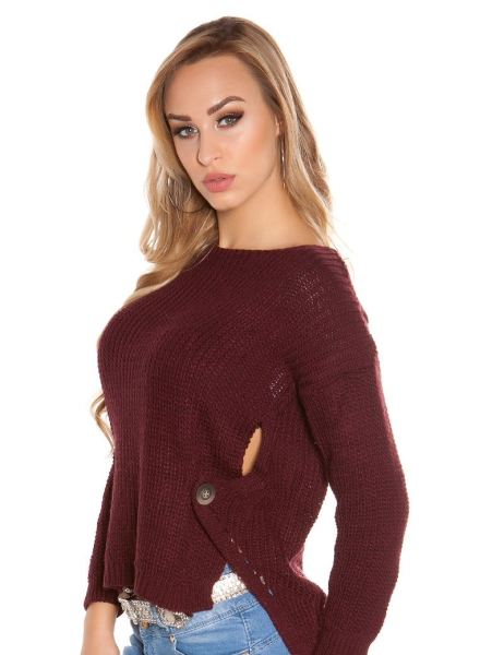 cosmoda-collection-trendy-koucla-hoog-laag-trui-met-ronde-hals-bordeaux(2795)