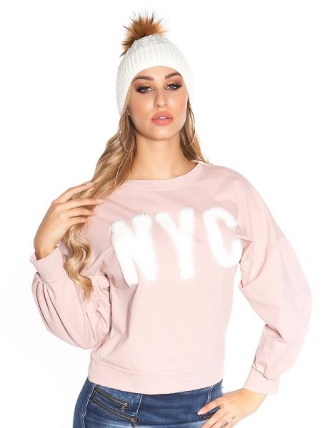 cosmoda-collection-trendy-ronde-hals-trui-nyc-roze-ai0000pu1798-4(2995)